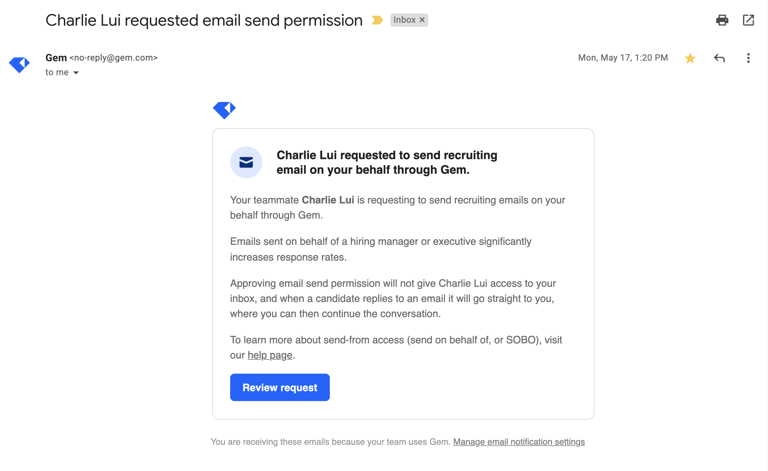 send email on behalf of someone gmail